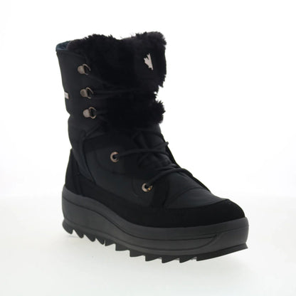 Pajar Tamey 74783 Womens Black Synthetic Lace Up Ankle & Booties Boots