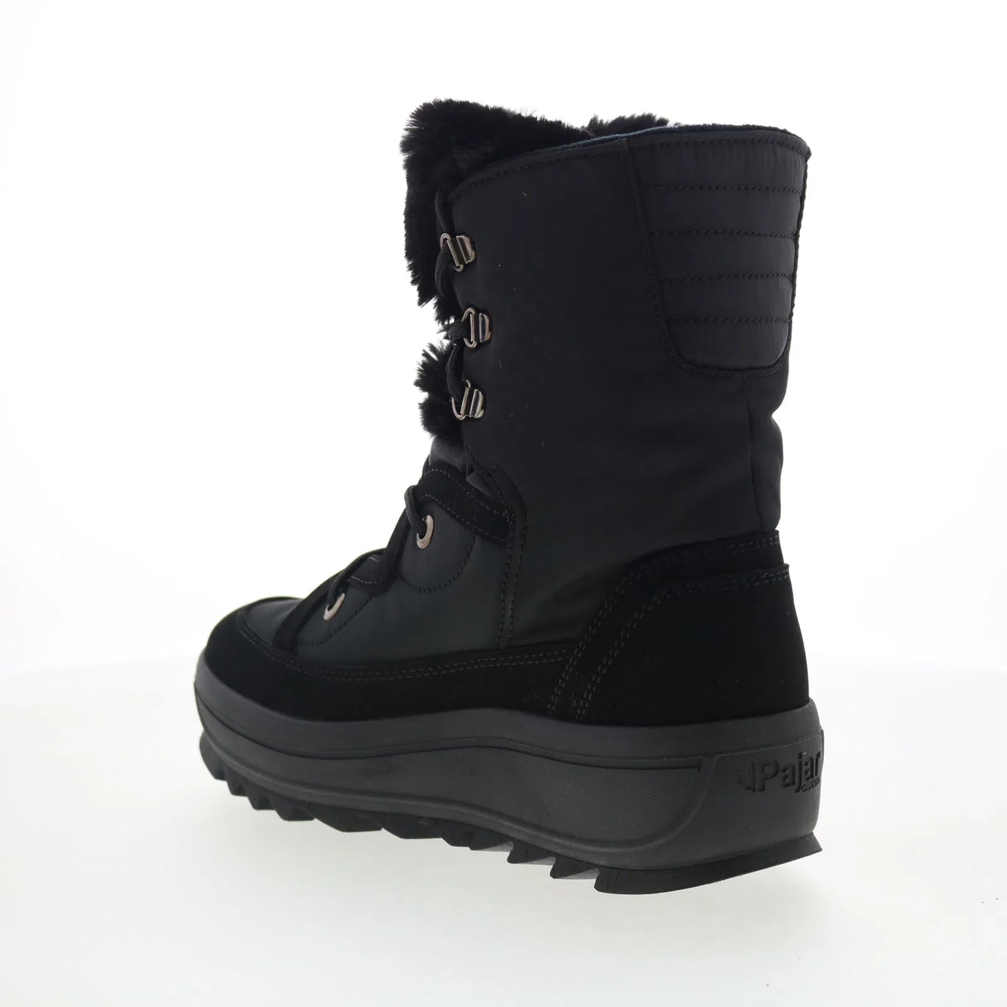 Pajar Tamey 74783 Womens Black Synthetic Lace Up Ankle & Booties Boots