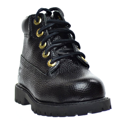 Timberland 6 Inch Premium Waterproof Baby Toddlers Boots Leather Black Textured