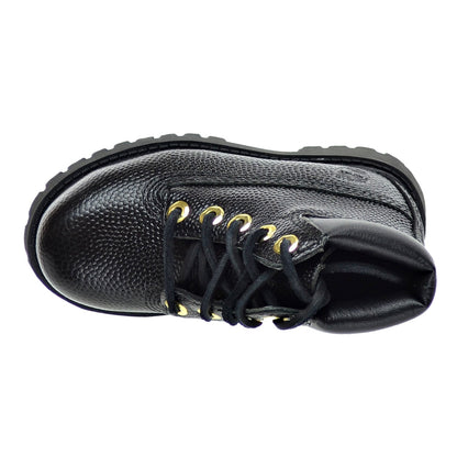 Timberland 6 Inch Premium Waterproof Baby Toddlers Boots Leather Black Textured