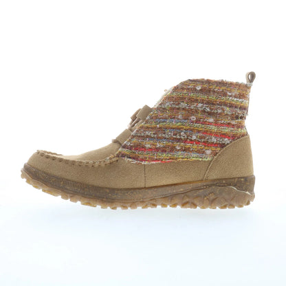 Minnetonka Tealey 80525 Womens Brown Suede Slip On Ankle & Booties Boots