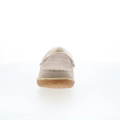 Minnetonka Tempe 40128 Womens Gray Suede Slip On Loafer Slippers Shoes