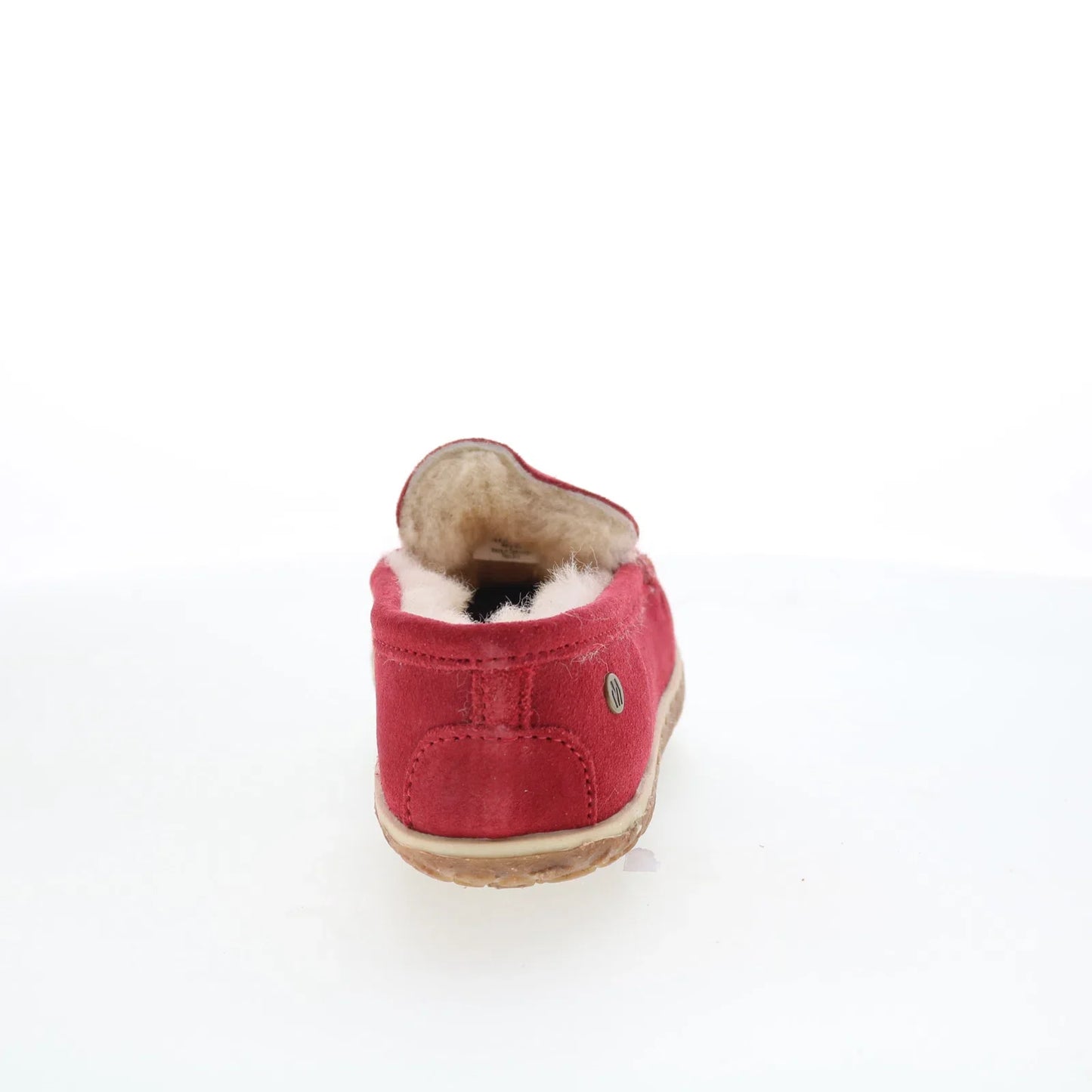 Minnetonka Terese 3306 Womens Red Suede Slip On Loafer Flats Shoes