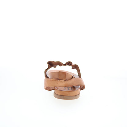 Miz Mooz Theresa Womens Brown Leather Hook & Loop Strap Sandals Shoes