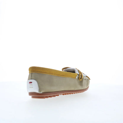 Minnetonka Thunderbird Animikii 628TB Womens Gray Suede Loafer Flats Shoes