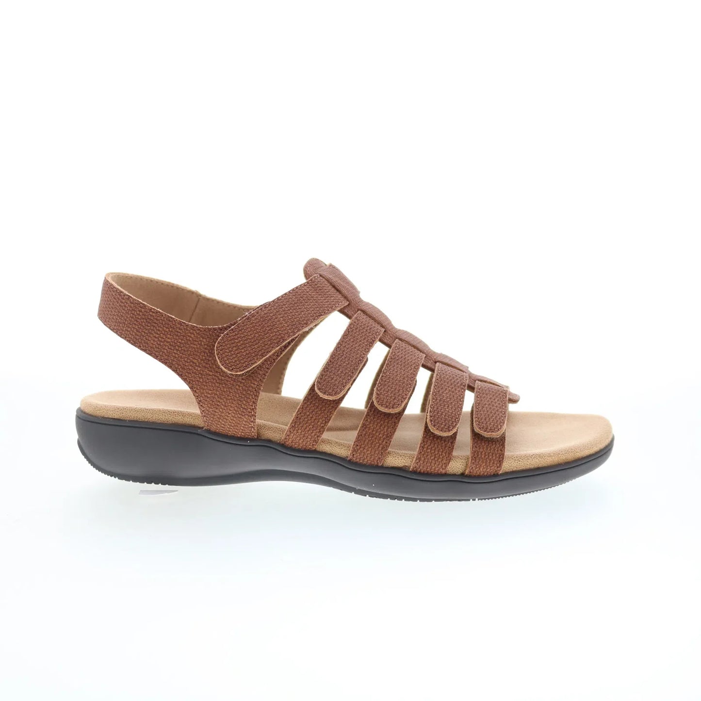 Trotters Tiki T2109-216 Womens Brown Nubuck Strap Sandals Shoes