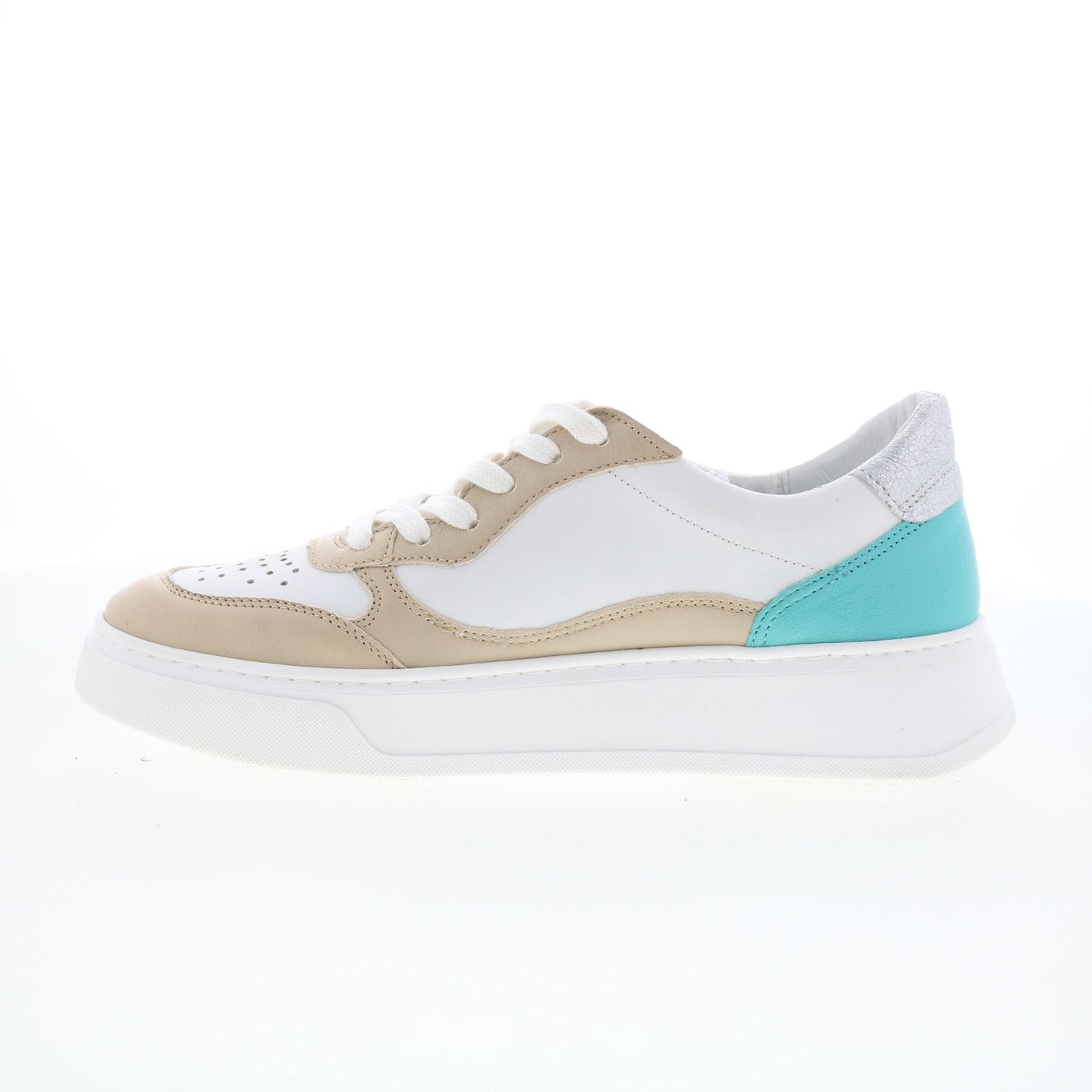 Miz Mooz Torie Womens White Leather Lace Up Lifestyle Sneakers Shoes