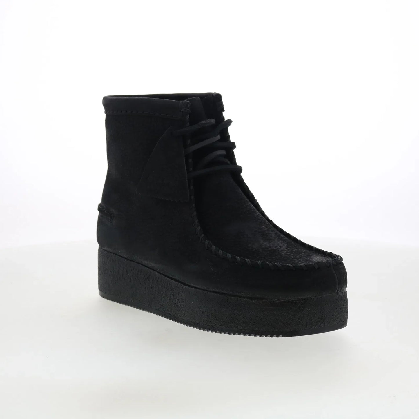 Clarks Wallabee Craft 26135569 Womens Black Suede Casual Dress Boots
