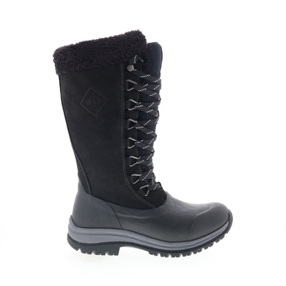 Original Muck Arctic Apres Lace Tall WALT000 Womens Black Leather Winter Boots