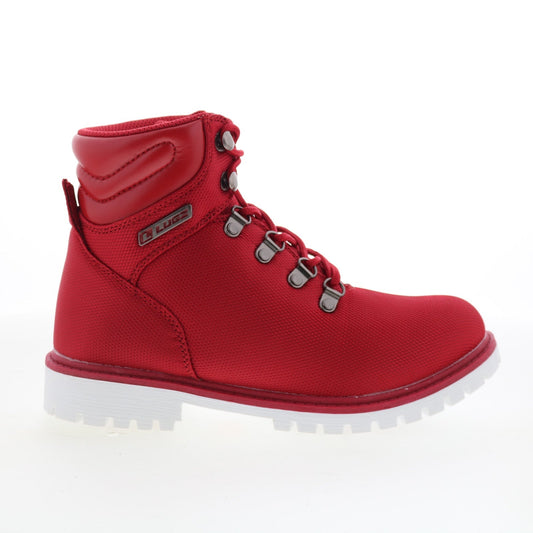 Lugz Grotto II WGROT2T-637 Womens Red Canvas Lace up Casual Dress Boots