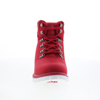 Lugz Grotto II WGROT2T-637 Womens Red Canvas Lace up Casual Dress Boots