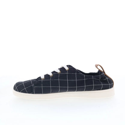 Spenco Windowpane SP1202BLK Womens Black Wide Lifestyle Sneakers Shoes