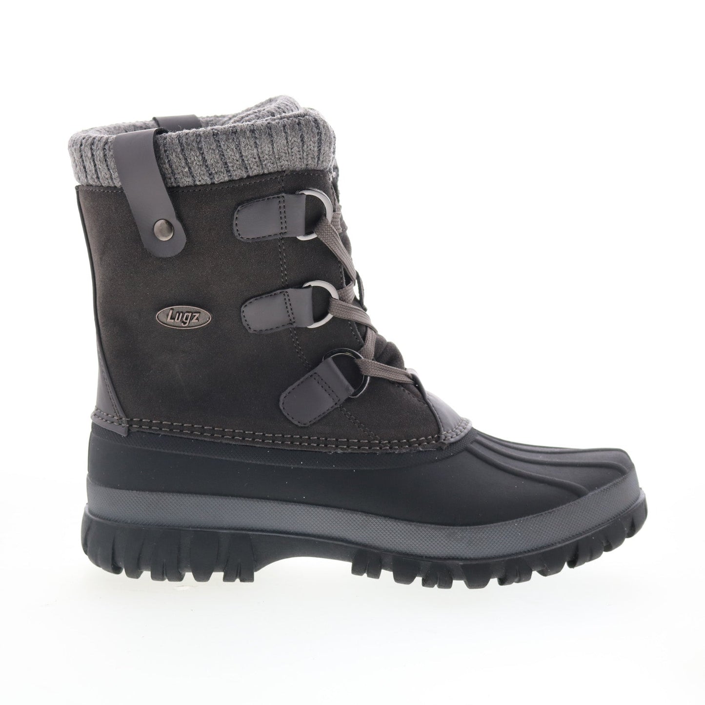 Lugz Stormy WSTORMS-0259 Womens Black Suede Lace up Casual Dress Boots