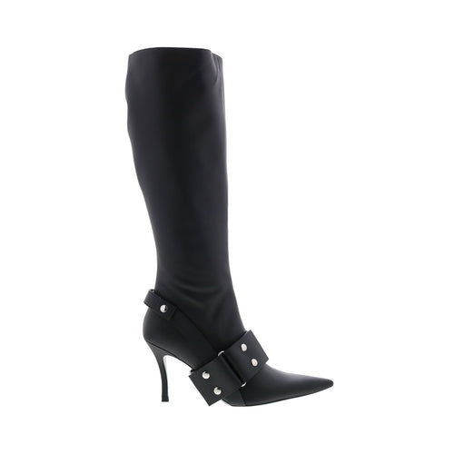 Diesel D-Venus WB Y03039-P1993-T8013 Womens Black Leather Knee High Boots