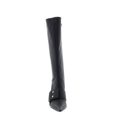 Diesel D-Venus WB Y03039-P1993-T8013 Womens Black Leather Knee High Boots