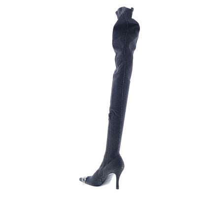 Diesel D-Venus TBT D Y03316-P6078-T8013 Womens Black Over The Knee Boots