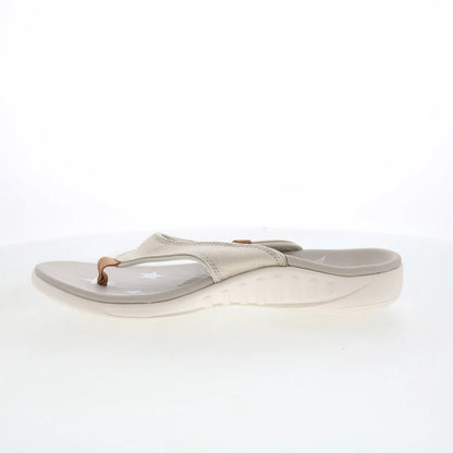 Spenco Yumi Believe SP1066GRY Womens Gray Canvas Flip-Flops Sandals Shoes